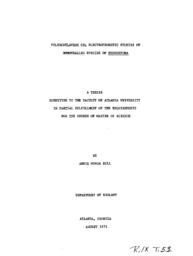 Polyacrylamide gel electrophoretic studies of homothallic species of neurospora, 1975