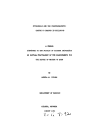 Fitzgerald and the Phantasmagoric: Gatsby's creator in Hollywood, 1975