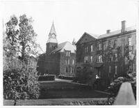 Stone Hall and North Hall, circa 1915