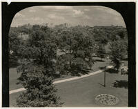 Stone Hall Tower, View of City, circa 1950