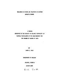 Hellenism in theme and practice in Matthew Arnold's poetry, 1968