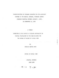 Characteristics of veterans selected for the alcoholic program at the Marion, Indiana, Veterans Administration Hospital between January 1, 1967, and December 31, 1967, 1968