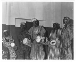 Group of Men Playing Drums, circa 1972