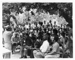 Crowd Listening to a Lecture, circa 1972