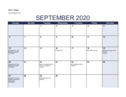 Agenda, September 2020