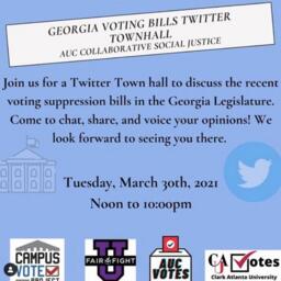 Georgia Voting Bills Twitter Townhall, March 30, 2021