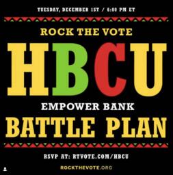 Rock the Vote HBCU Empower Bank Battle Olan, November 20, 2020