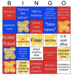 Bingo, October 23, 2020