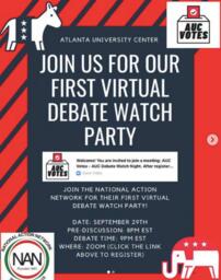 First Virtual Debate Watch Party, September 29, 2020