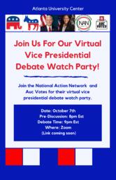 Debate Watch Flyer, October 7, 2020