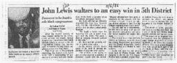 "John Lewis waltzes to an easy win in 5th District", November 6, 1986