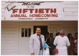 Asa Hilliard at the Fiftieth Annual Homecoming , 1982