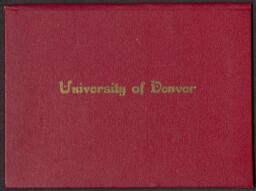 University of Denver Bachelor of Arts Degree, June 10, 1959