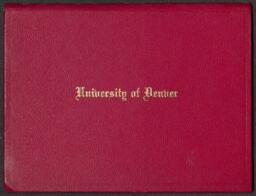 University of Denver Master of Arts Degree, June 9, 1961