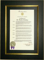 Proclamation In Honor of Walter Rodney, March 23, 2004