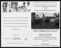 The 2nd Annual Walter Rodney Symposium, March 23, 2005