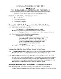 The 11th Annual Walter Rodney Symposium, March 21-22, 2014