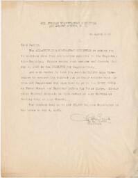 All-Citizens Registration Committee Memo and Form, April 26, 1946