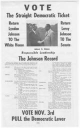 Leroy Johnson Campaign Flyer for Georgia Senate, 1964