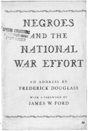 "Negroes and the National War Effort", April 1942