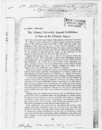 "The Atlanta University Annual Exhibition: A Note on Its Ultimate Impact", June 1978