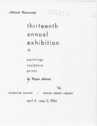 13th Atlanta Annual Art Exhibition Register, 1954