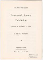 14th Atlanta Annual Art Exhibition Register, 1955