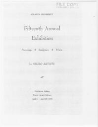 15th Atlanta Annual Art Exhibition Register, 1956