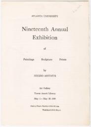 19th Atlanta Annual Art Exhibition Register, 1960