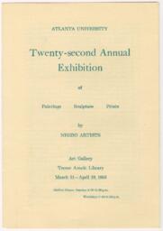 22nd Atlanta Annual Art Exhibition Register, 1963