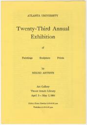 23rd Atlanta Annual Art Exhibition Register, 1964