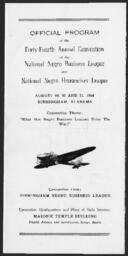 Official Program, National Negro Business League, August 1944