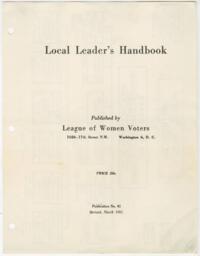 Local Leader's Handbook, 1951