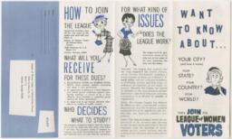 "What to Know About the League of Women Voters" Brochure, circa 1967