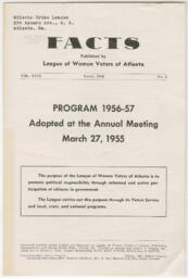 Facts: Published by League of Women Voters of Atlanta, Vol. XXIX, No. 3, March 1956