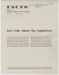 Facts: Published by League of Women Voters of Atlanta, Vol. XXX, No. 7, December 1957