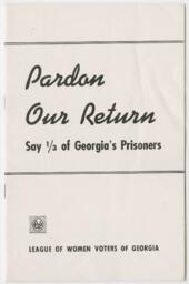 "Pardon Our Return" Say 1/3 of Georgia Prisoners, November 1949