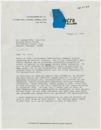 Correspondence to Atlanta Urban Leage Director, August 22, 1974