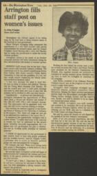 "Arrington Fills Staff Post on Women's Issues", December 20, 1983