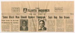 "'Some Black Man Should Oppose Thompson,' Say Rep. Ben Brown", November 1, 1969