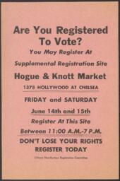 "Are You Registered To Vote?", circa 1967