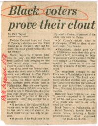 "Black Voters Prove Their Clout", November 7, 1976