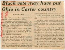 "Black Vote May Have Put Ohio in Carter Country", November 4, 1976