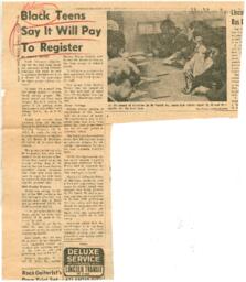 "Black Teens Say it Will Pay to Register", January 15, 1971