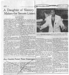 "A Daughter of Slavery Makes the Senate Listen", July 23, 1993