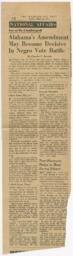 "Alabama's Amendment May Become Decisive in Negro Vote Battle", August 24, 1947