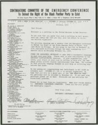 "Give a Week to End Genocide" Letter, October 1970