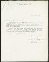 Letter to Faculty Members, October 27, 1970