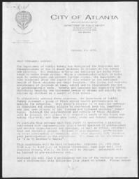 Letter from City of Atlanta, January 23, 1981