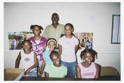 Group of Girls Standing with Don Green, 2007